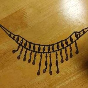 Purple Beaded Choker Necklace